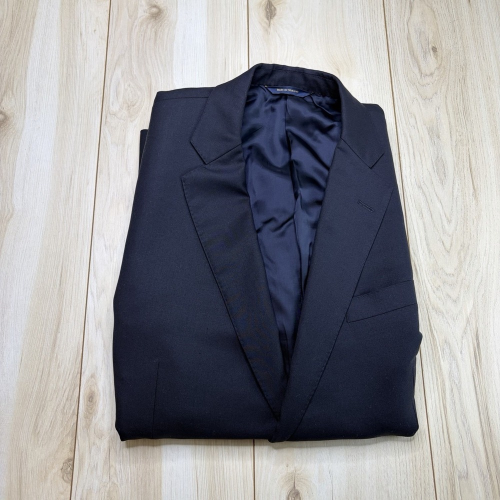 Brooks Brothers Men's Regent Fit Blazer 100% Wool Navy Blue Jacket Size 44L